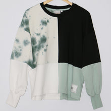Load image into Gallery viewer, Whitby Sweat Top front view in Matcha /Black/Chalk