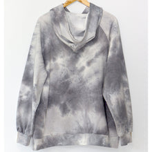 Load image into Gallery viewer, Owaka Oversize Hoodie back view in Smoke tie dye
