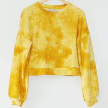 Load image into Gallery viewer, Seacliff Sweat Top front view in Beeswax tie dye