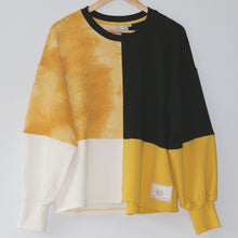 Load image into Gallery viewer, Whitby Sweat Top front view in Beeswax /Black/Chalk