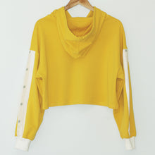 Load image into Gallery viewer, Whitford Hoodie in Beeswax/Chalk, back view