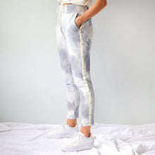Load image into Gallery viewer, Ranfurly Trackie side view in Smoke tie dye
