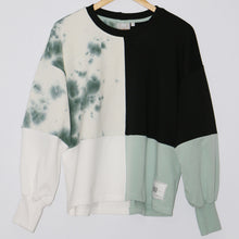 Load image into Gallery viewer, Whitby Sweat Top front view in Matcha /Black/Chalk
